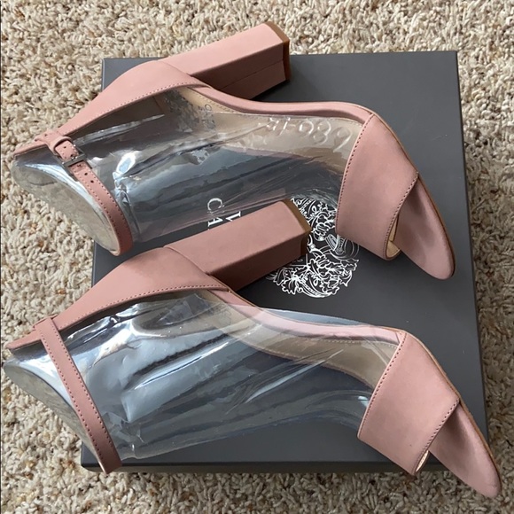 Vince Camuto open toe block heel pumps - Picture 2 of 5